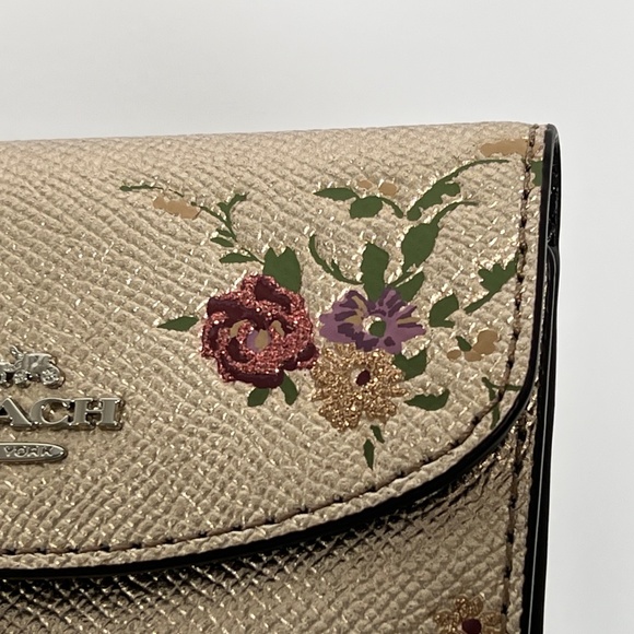 New COACH Key Pouch In Floral Print F39161 ID Card Case MSRP $125 - Picture 6 of 15